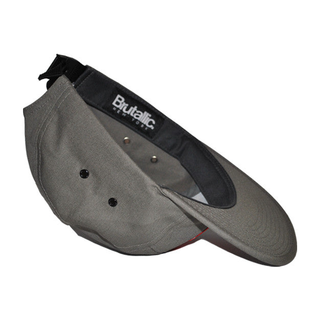 NY Jockey 5-Panel Hat (Grey) - Brutallic - 3